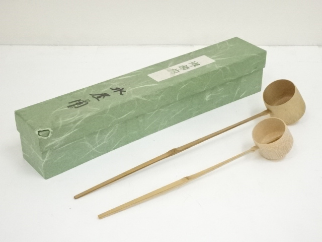 新品□送料無料□ かげろう 銘 大徳寺 戸上 明道 宗春下削 茶杓 書付箱